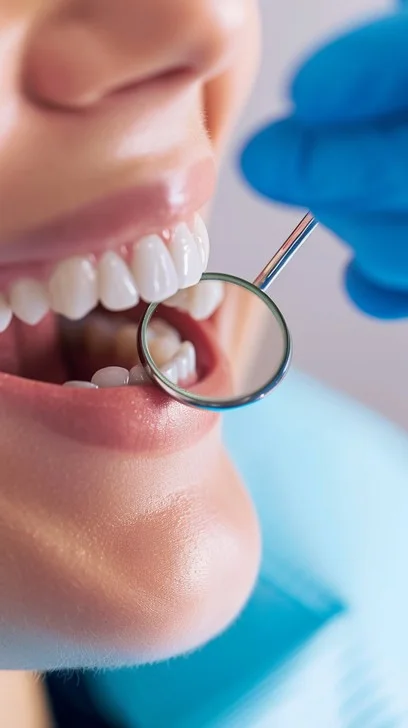 Examinare dentară într-un cabinet luminos